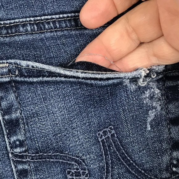 AG Adriano Goldschmied 27R The Legging Super Skinny Ankle Jeans Distressed RIps - Picture 8 of 10